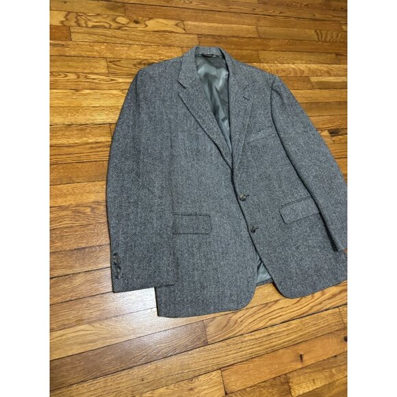Vintage Bill Blass Mens Blazer Jacket 42R Gray Houndstooth Tweed Sport Coat - Picture 3 of 9
